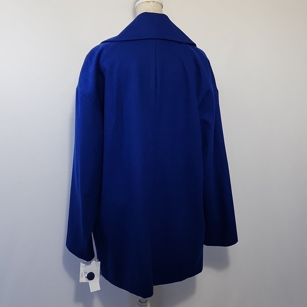 Liz Claiborne Women's Size Medium Blue Wool Blend Side Pockets Lined Jacket NWT - Picture 9 of 15